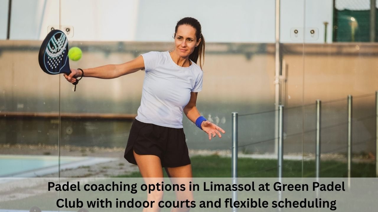 Padel coaching options in Limassol at Green Padel Club with indoor courts and flexible scheduling